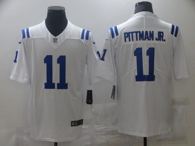 Men Indianapolis Colts #11 Pittman jr White Nike Vapor Untouchable Limited 2021 NFL Jersey